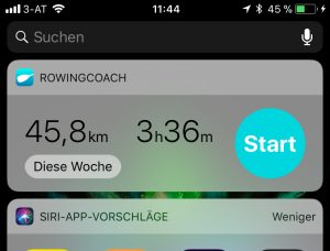 RowingCoach widget